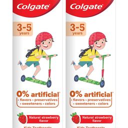 Colgate Toothpaste for Kids (3-5 years), Natural Strawberry Flavour, 0% Artificial - 80 gm (Pack Of 2)-24
