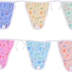 BULI-WEAR New Born Washable Reusable Hosiery Cotton Diapers (Multicolor)Pack of6-19