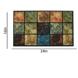 Gallery99 Brown Geometric Pattern Machine Tufted Rectangular Doormats image 2