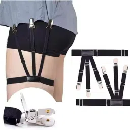 JS Enterprises ™ Shirt Stays For Men, Shirt Holder For Men, Adjustable Elastic Shirt 1 Pair Garter-3