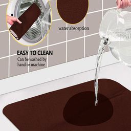 Kuber Industries Brown Reversible Dish Drying Mat image 4
