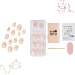 LICK 24 Pcs French Tips Artificial Reusable Nails with Application Kit - LKB-89-4 image 4