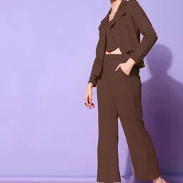 Selvia Tube Crop Top With Open-Front Jacket & Trousers image 3