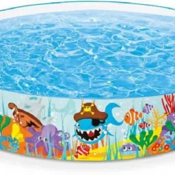 4 Feet Kids Water Pool Bath Tub Swimming Pool Bath Toy (Multicolor) Inflatable Swimming Pool-image-75
