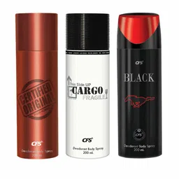 CFS  Set Of 3 Certified Original Cargo & Black Deodorant Body Spray - 200ml Each-15