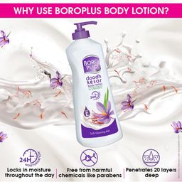 BOROPLUS Set of 2 Doodh Kesar Body Lotion with Vit E for Soft Glowing Skin - 400 ml Each image 5
