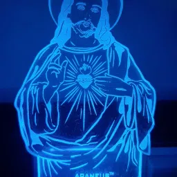 Cross Jesus Christ Christian Lord 3D LED Night Lamp Illusion Acrylic Multi Colour Changing Small Portable Light Christmas Gifts wall night light Christmas gift Church Night Lamp (10 cm, Multicolour) Night Lamp-image-39