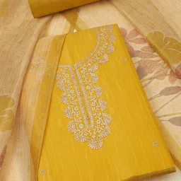 Soch Floral Embroidered Tissue Unstitched Dress Material-image-20