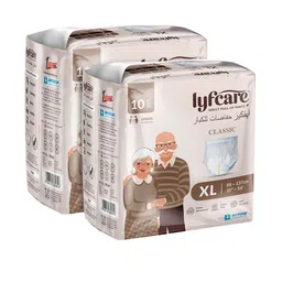 Lyfcare Set Of 2 Classic Adult Pull Up Diaper Pants - XL - 10 Pieces Each-image-66