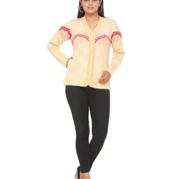 WOOL 4U Women Printed Woollen Cardigan-image-22