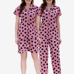 Dreambe Women Printed Night suit-picture-48