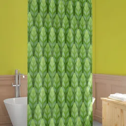ArtzFolio Green Printed Waterproof Shower Curtain-96