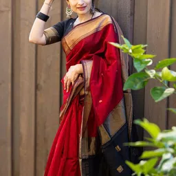KALINI Ethnic Motifs Zari Banarasi Saree-picture-31