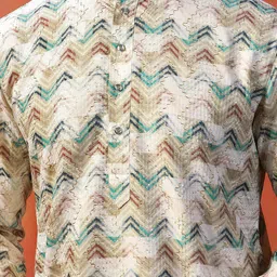 Prakatha Men Printed Regular Kurta with Trousers image 2