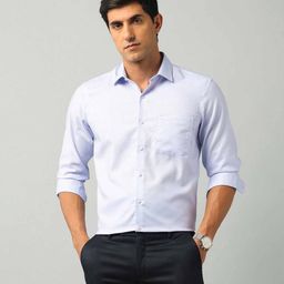 Arrow Men Classic Fit Spread Collar Textured Cotton Formal Shirt-image-31