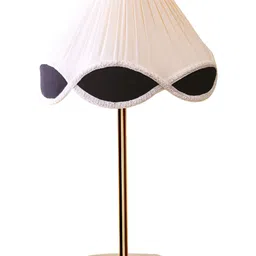 Aura White Metal Traditional Frusturical Shaped Table Lamp-image-6