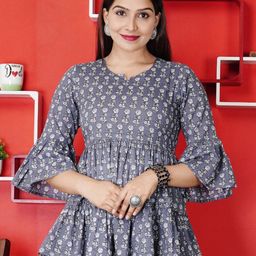 L.H HANDICRAFTS Floral Print Cotton Crop Top-image-73
