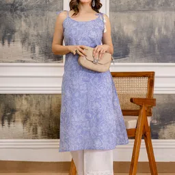 Anouk Rustic Women Floral Printed Daily Cotton Straight Kurta-picture-38