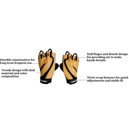 XPEED Textured Leather Fitness Gym Gloves-picture-8