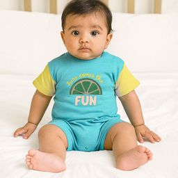 Somersault Infants Boys Pure Cotton Embroidered Round Neck Rompers-image-28