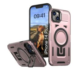Luxury Kase Rugged Shockproof iPhone 14 Plus Magnetic Back Case with Kickstand-picture-33