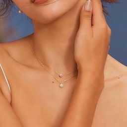 ReNi Brass Gold-Plated Layered Necklace-image-70