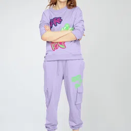 Zeyo Women TypographyPrinted Night suit-picture-47