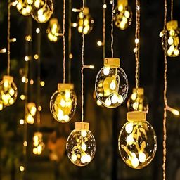 KAVYARA White Ball Shape String Lights image 2