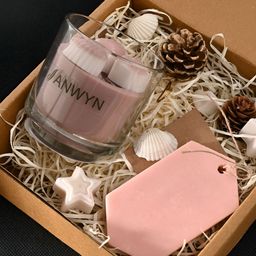ANWYN Peach-Coloured & White 1 pieces Jar Candle-12