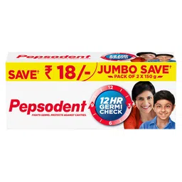 Pepsodent Set Of 2 Germicheck Anti Cavity Mint Flavour Toothpaste - 150g Each-1