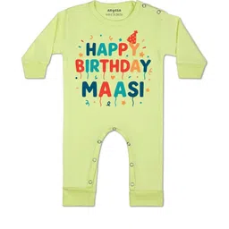 Arvesa Kids-Unisex Yellow Cotton Rompers-picture-28