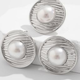 StyleCast x Revolte Silver-Plated Beads Beaded Circular Finger Ring and Earrings-image-37