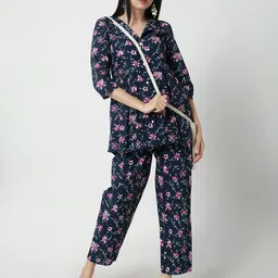 JANAKDULARI CREATION Women Floral Printed Pure Cotton Top With Trousers-picture-45