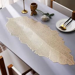 MONKDECOR Rexine Cutwork Waterproof Table Runner-picture-20