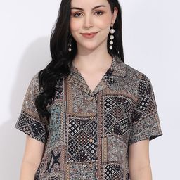 HERE&NOW Print Shirt Style Top-image-73
