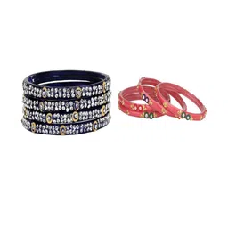 SOMIL Set of 20 Blue Alloy Bangles-image-67