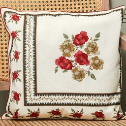 Sangria Vintage Rose Garden Cushion Cover-picture-30