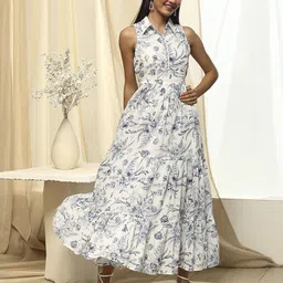 Biba Floral Print Maxi Dress-picture-50