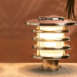 KINIS 2-Pcs Silver Modern Shape Gate & Garden Light Outdoor Lamp-image-62