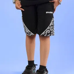 WEARDUDS Unisex Kids Graphic Printed Mid-Rise Cotton Shorts-image-38