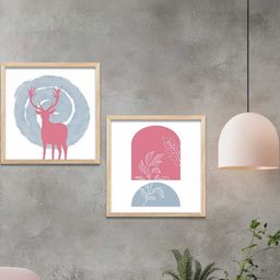 WALLLANE Set of 2 Wood Abstract Wall Paintings-picture-5