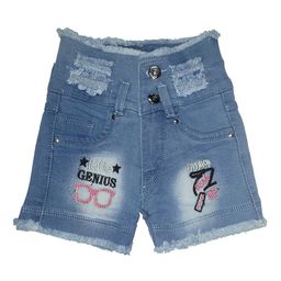 BAESD Girls Washed Slim Fit High-Rise Denim Shorts-56