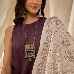 InWeave Women Regular Kurta with Palazzos & With Dupatta image 2