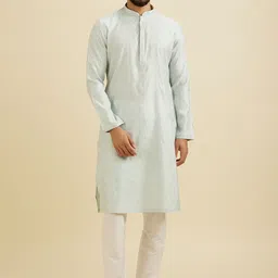 Manyavar Men Embroidered Regular Sequinned Kurta with Pyjamas-9