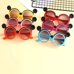 SHOP FRENZY Unisex Kids Round Sunglasses with UV Protected Lens-27
