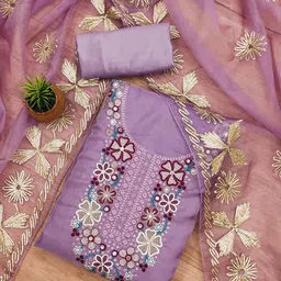 DIVASTRI Embroidered Organza Unstitched Dress Material-image-78