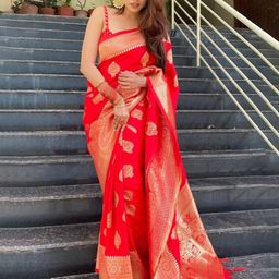 Parampara Ethnic Woven Design Pure Silk Designer Banarasi Saree-picture-10