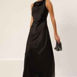 Trendyol Siyah Women Round Neck Maxi Dress-picture-28