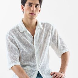 Snitch Men Semi Sheer Casual Shirt-image-90