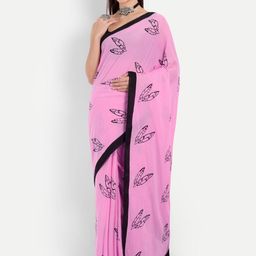 JAIPURI PRINT Floral Pure Cotton Ikat Saree-43